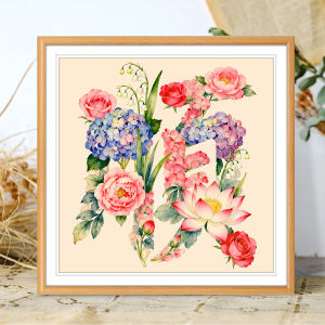 QIANHONGXIU | New Auspicious Modern Cross Stitch Living Room Decor