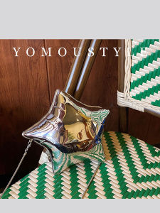 Yomou Shiny Five-Pointed Star Box Banquet Acrylic Key Lipstick Change Clutch Crossbody Small Bag