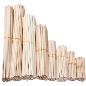 25/50 Chiếc Gậy Tre Tròn Bằng Gỗ 3 Mm/5 Mm DIY Handmade Thủ Công Làm Gậy Gỗ Nhỏ Cho Đồ Dùng Làm Rau Cau