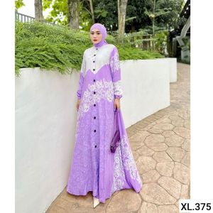 PEACH DRESS GAMIS TWILL RAYON CANDI MEKAR GAMIS BATIK CAPPEKALONGAN JUMBO TERBARU