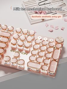 EWEADN | Retro Punk Wireless Keyboard for Office and Gaming