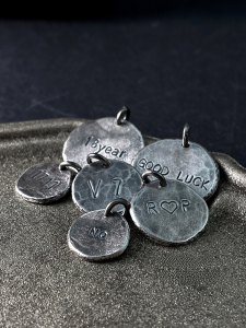 Handcrafted Silver 999 Foot Silver Pendant DIY Personalized Customized Silver Necklace Souvenir Gift for Couples Original Design