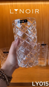 Ly Thủy Tinh Highball - Lattice Pattern | 420ml | [LYNOIR_LY015]