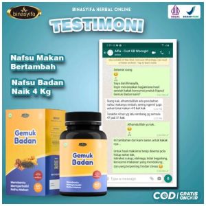 Obat Vitamin Penambah Nafsu Makan Gemuk Berat Badan Herbal Binasyifa Khasiat Ampuh Sehat Alami Berkualitas Original