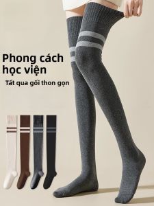MiiOW | Tất ống dài che đầu gối chống trượt cho nữ MiiOW Cat Person Dày ấm áp mùa thu đông màu đen phong cách JK