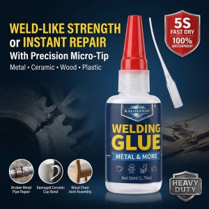 50g Strong Heavy Duty Metal Glue Fast Clear Liquid Super Adhesive Weld Aluminum Stainless Steel Plastic Wood Rubber Craft Repair