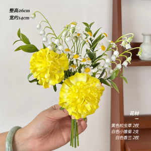 Bó Hoa Pha Lê Cao Cấp Mạ Vàng Trang Trí Bàn Ăn Hoa Giả Hoa Cúc Bông Lụa Trang Trí Nhà Đơn Giản Phong Cách Trung Hoa