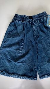 Celana Pendek Wanita 3/4 | Standar&Jumbo | Rawis-Sobek | Snow Blue/Snow Black | ALL-SIZE FIT TO (M L XL XXL)