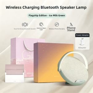 EZVALO | Vintage Bluetooth Speaker Wireless Charging Night Light