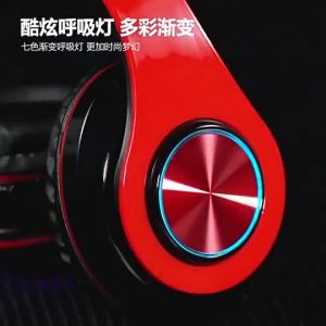 B39 Portable Wireless Headphones LED Light Built-in Bluetooth Microphone Foldable Fashion Over-Ear Headphones