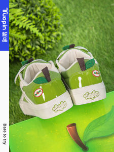 Trendy Green  Womens Shoes Thick Bottom Bread Style Casual Fashion Low Top Flat Bottom Student Friendly Cross Tie