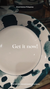 4pcs set Pacific Teal Design Porcelain Dinnerware Plate / Bowl (PT) Smart Kitchen Ph
