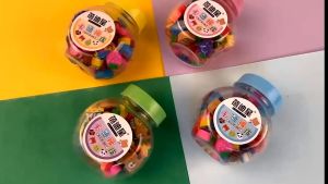 MiNi PVC Soft Eraser Pencil Set for Kids - Cute Animal & Fruit Rubber Designs School Office Supplies