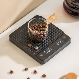 FISHIN COFFEE Timed Coffee Electronic Scale Type-c Rechargeable Hand Brewed Coffee Scale LED Screen Espresso Coffee Scale F524B