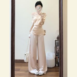 SHANGSHA | High-End Elegant Petite One-shoulder Summer Set