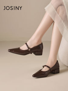 Josiny | Vintage Pointed-toe Mary Jane Flat Shoe