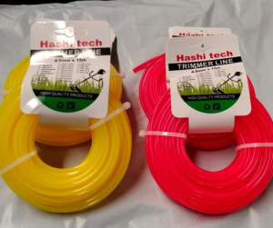 [แพ็ค 10 ม้วน] เอ็นตัดหญ้า สายเอ็น กลม ขนาด 4 มิล ยาว 15 เมตร คละสี เหนียว ทน ไม่กรอบ