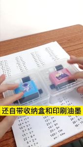 Kids Number Rolling Stamp Addition Subtract Multiply Divide Seal Stamp Pupils Math Practice