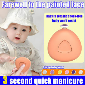 Pemangkas kuku elektrik Electric Baby Nail Trimmer stop when you touch the meat baby wont resist Nail Cutter free 6 grinding heads Baby Nail Clipper easy and safe operation Manicures Set charge once and use for 2 months Electric Nail Clipper Nail File指甲剪