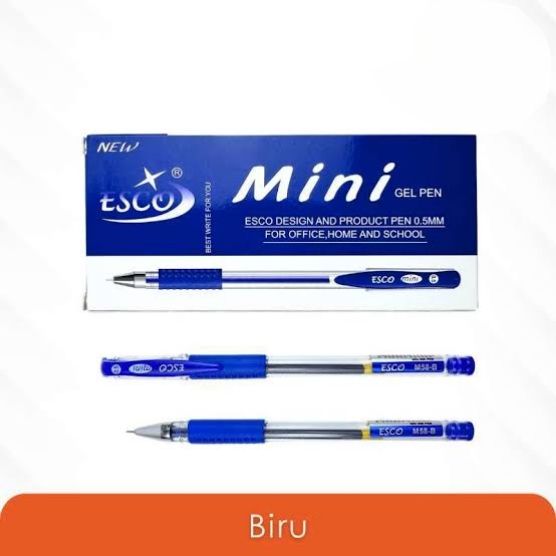gel pen ESCO mini PCS write the best biru best quality Lazada