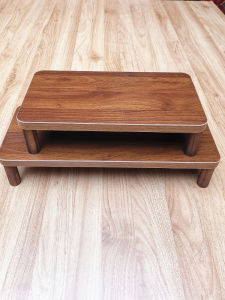 Multi-Layer Solid Wood Shelf Heightening Kitchen Home Use Storage Organizer Plant Pot Base Pet Food Toy Clothing Organizer Rack