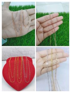 KALUNG PERAK SILVER 925 LAPIS EMAS/KALUNG RANTAI JEDAR 2 LAYER/ASLI SILVER 925/KALUNG FASHION WANITA TERBARU