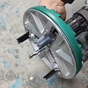 โฮลซอ เจาะฝ้า เจาะไม้ เจาะวงกลมปรับขนาดได้ 45 มม.-130 มม.Adjustable Punch Saw Tool พร้อมสเกลเจาะรู สําหรับงานไม้ ไม้ ยิปซั่ม ที่เจาะรูไม้อเนกประสงค์ สว่านเจาะรูอเนกประสงค์ปรับได้