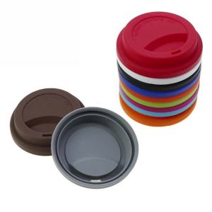JCD Silicone Lid Coffee Drink Cover Durable Heat-Resistant Anti-Dust Ceramic Mugs Tea Milk Sealing Lid Caps