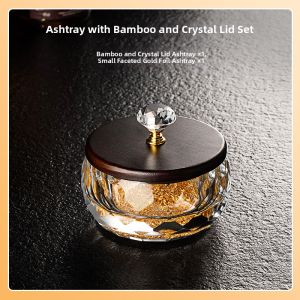 High-end Turquoise Crystal Glass Ashtray