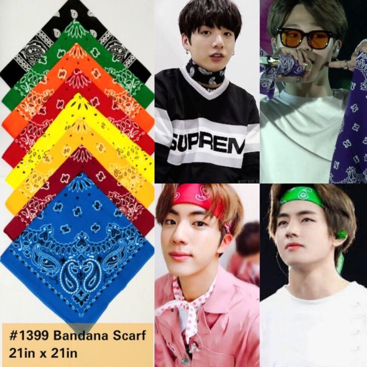 COD 12Pieces Affordable Scarf Bandana Handkerchief | Lazada PH