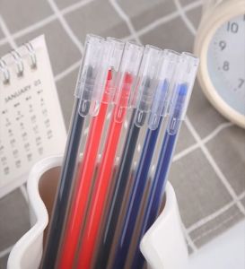 Satu Keluarga Pena Gel Alat Tulis Pulpen 0.5mm Motif Polos A46 Pulpen Cair Perlengkapan Sekolah