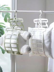 Foldable Double Hook Clothes Drying Rack NanChuan Fixed Pillow Drying Holder Doll Balcony Storage Organizer Small Size