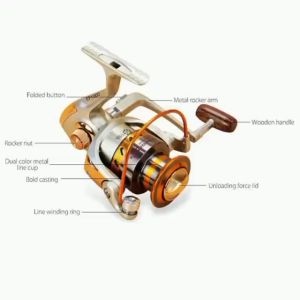 YUMOSHI Reel Pancing Spinning 3+1 Ball Bearing 5.2:1 - JL200 - Golden