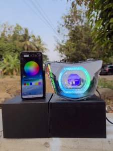 LAMPU BILED MATRIX RGB JUPITER MX KING 150 cc SHOURD AKRILIK 45 SETELAN APLIKASI