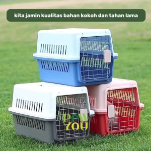 Kandang Kucing Pet Cargo Kuat Tray Besi Carrier Anjing Kelinci Travel