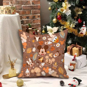 Halloween Disney Mickey & Friends Themed Pillowcases Festive Decor Double-sided Print Square Pillow Party Decoration Pillowcase
