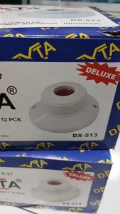 DEXTA Fitting Plafon Bulat Besar Putih Fiting Tempel Plafon Kuningan SNI DX-512 Deluxe