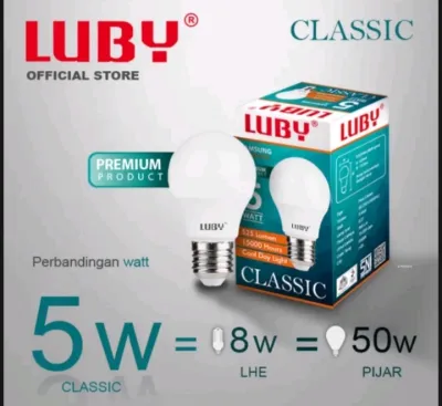Lampu LED luby 5w classic