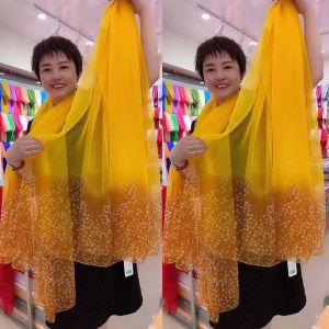 Oversized Square Dance Scarf Female Spring & Fall Fashionable Stylish Scarf Long Wild Sunscreen Shawl Thin Mother Scarf