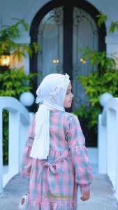 Gamis Anak Kotak-Kotak Katun Haruka || Afella Kids || Mutia Kids By Nia Rumaisha
