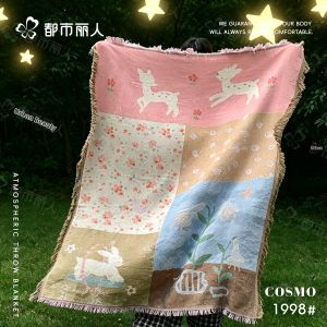 COSMO LADY | Cotton Knitted Multi-use Blanket