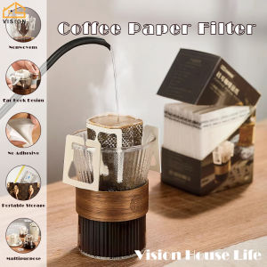 Vision 50/100/200Pcs Japanese Coffee Drip Bag Filters Premium Ground Coffee Filter Portable Hanging Ear Coffee Bean Filter Disposable Paper Kopi Cup Powder Travel Home Living Powder Bag