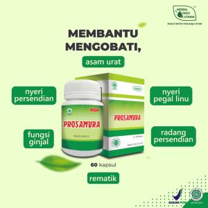 HIU PROSAMURA 60 kapsul Herbal Asam Urat Nyeri Sendi