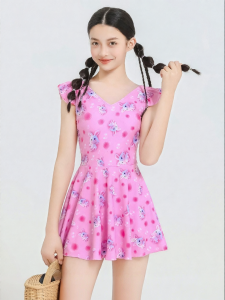 XTEP | Conservative Slimming Sweet One-Piece Swimsuit