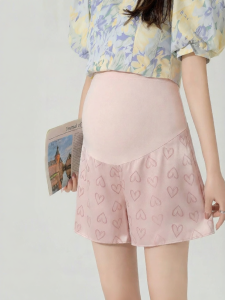 MIDULI | Comfortable Acetate Silk Maternity Shorts Anti-See-Through Safe Pants