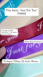 1ROLL Pita Satin 25cm (Just For You) - Pita kerajinan tangan PS002