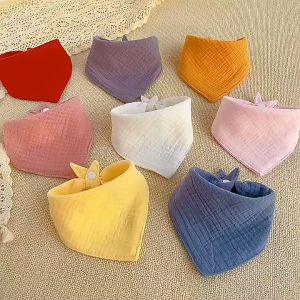 [Choo Choo Toy] Baby Handkerchief  Baby Triangle Scarf Cotton Baby Bib Saliva Bibs Baby 口水巾 - BB07-Plain