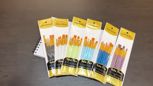 10pcs Oil Brush Set Nylon Brushes For Acrylic Watercolor Oil Painting Paint Brush Set Pearlescent Blue/Purple Wood Pole Nylon Wool Watercolor Gouache Painting Brush Set