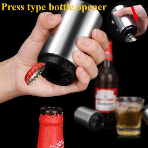 Stainless Steel Semi-automatic Bottle Opener with Press Type Seamless Lid Opening