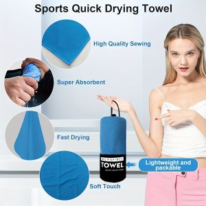 1pc Outdoor Sports Quick Drying Sweat Absorbent Soft Quick Drying Towel Microfiber Beach Towel，Lightweight Adult Towel